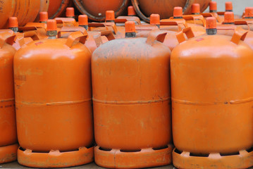 Domestic propane gas bottles