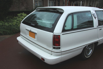 White hearse