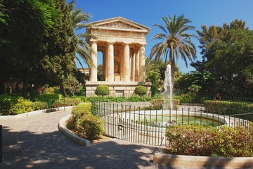 Fototapeta premium Valletta, garden in the capital city of Malta