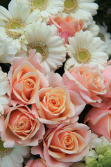 Roses and gerberas wedding flowers
