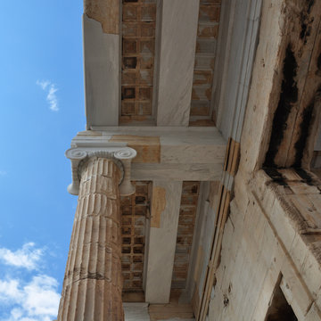 ionic column and ceiling acropolis