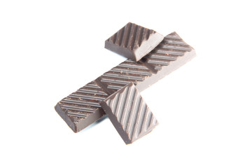 milk chocolate isolated on white.