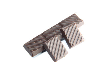 milk chocolate isolated on white.