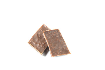 milk chocolate isolated on white.