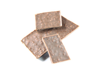 milk chocolate isolated on white.