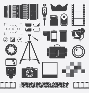 Vector Set: Photography and Camera Objects