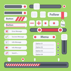 Flat web UI. Vector elements