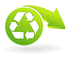 recyclable sur web symbole vert