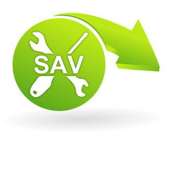 service après vente sur web symbole vert