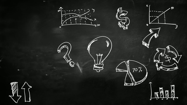 Doodles business sketch looping animation with alpha matte