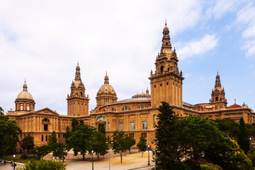 Fototapeta na wymiar National Palace of Montjuic in Barcelona