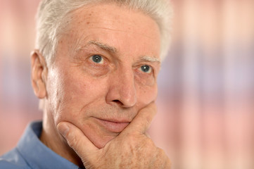 Senior man thinking about something