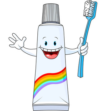 Cartoon Toothpaste Character