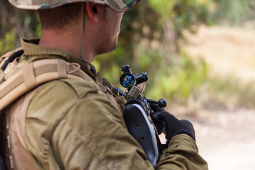 soldier with a sniper rifle