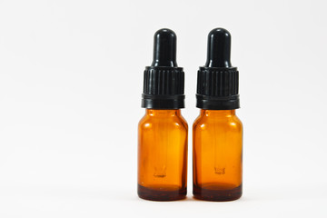Two dropper on white background
