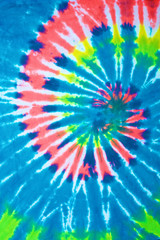 close up shot of tie dye fabric texture background