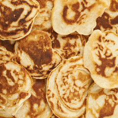 Surface covered with the pancakes