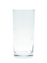 Tall empty glass isolated