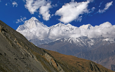 Picturesque view of Dhaulagiri peak (8167 m).