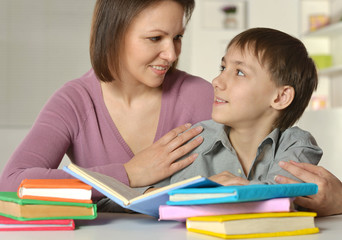 Fototapeta premium Mom with son