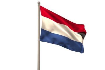 Fototapeta na wymiar Digitally generated dutch national flag