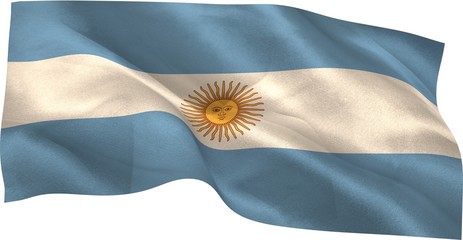 Digitally generated argentina national flag