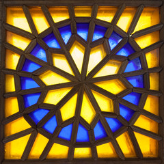 colored glass panel