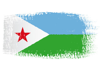 brushstroke flag Djibouti