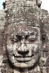 bayon face in ankor thom cambodia