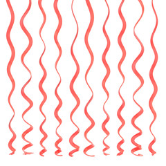 Serpentine ribbons isolated