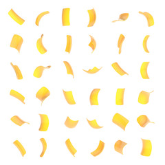 Confetti glossy flakes isolated