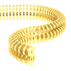 Dollar symbol arranged in line