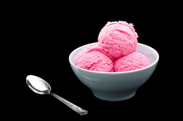 Strawberry ice cream cup
