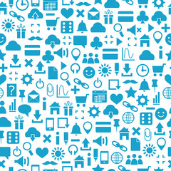 Seamless pattern of web icons