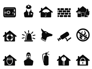 home security icons set