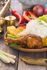 indonesian fried chicken rice