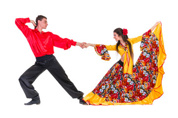 Gypsy flamenco dancer couple