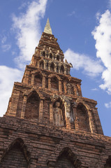 Ancient pagoda 1000 years in Thailand call Haripunchai