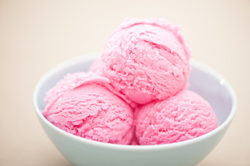 Raspberry Ice cream dessert