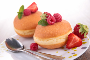 donuts and berries