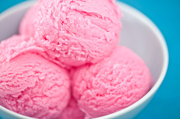 Raspberry Ice cream dessert