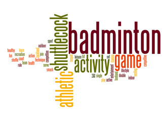 Badminton word cloud