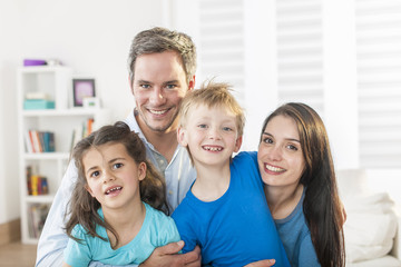Obraz premium portrait of a beautiful family at home