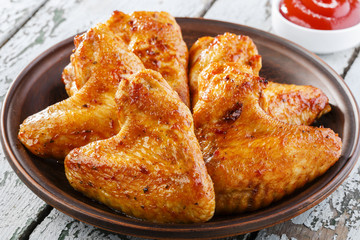 fried chicken wings on a plate
