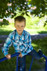 Portrait of boy of five years outdoor