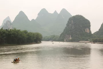 Foto op Canvas Boat Drift on Yulong river, Yangshuo, Guilin, China © johnbeatl
