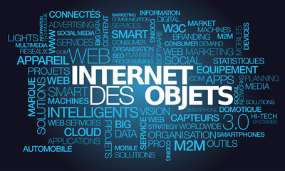 Internet des Objets intelligents connecté 3.0 IdO nuage de mots