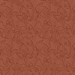 Fototapeta na wymiar Light brown seamless curved pattern background