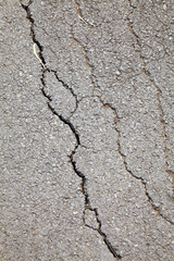 Fototapeta premium broken surface from local road in thailand