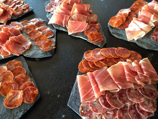 Salami served